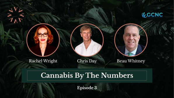 Chris Day hosts GCNC’s Cannabis By The Numbers Episode 3 with Beau Whitney and Rachel Wright, discussing cannabinoids, wellness markets, and new growth pathways in the cannabis industry.